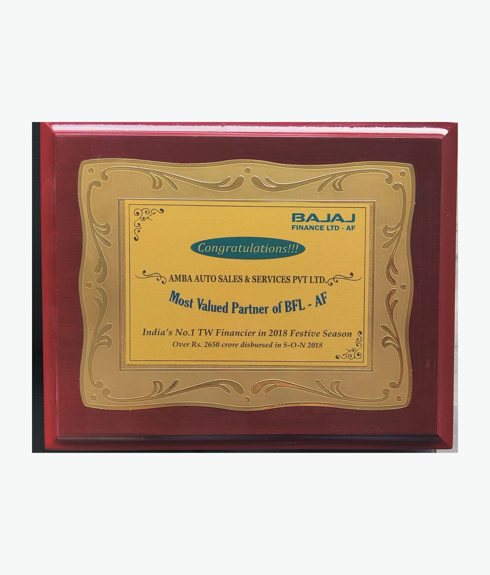 Indias #1 TW Financier as most valued partner of BEL-AF